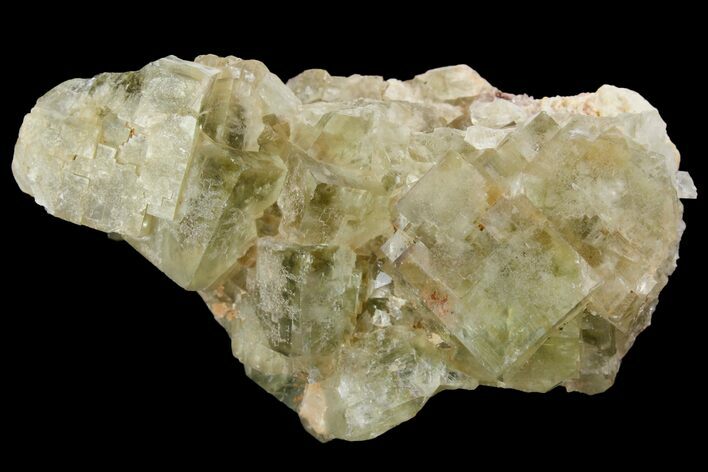 Light-Green, Cubic Fluorite Crystal Cluster - Morocco #138245